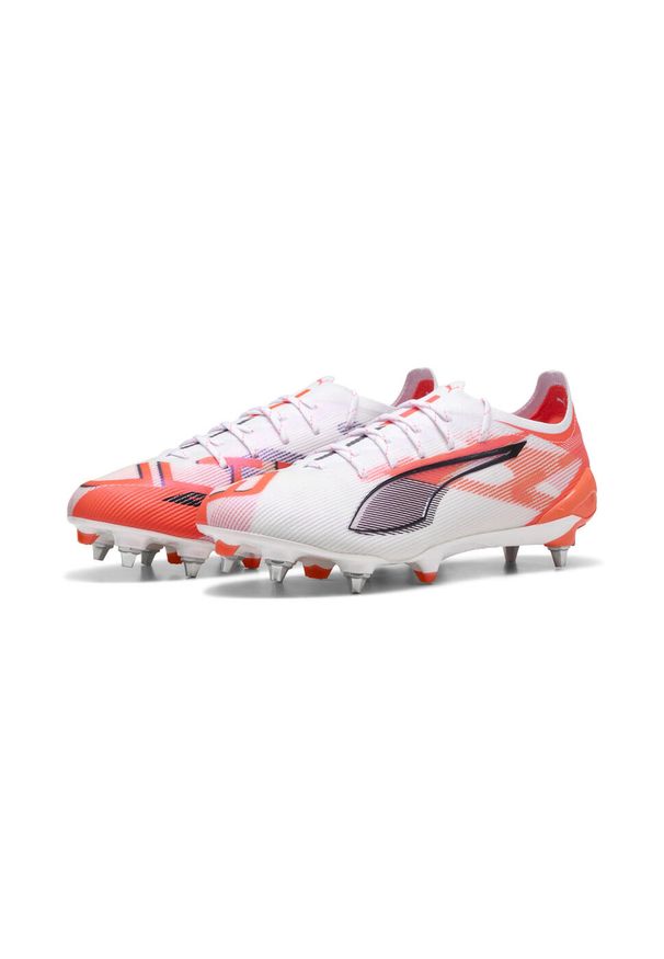 Puma - Buty piłkarskie ULTRA 5 ULTIMATE MxSG PUMA White Black Glowing Red. Zapięcie: sznurówki. Kolor: biały, czerwony, wielokolorowy, czarny. Sport: piłka nożna