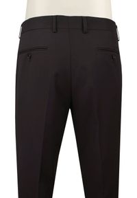 Taliowany Garnitur Męski - Victorio - Brązowy. Kolor: brązowy. Materiał: poliester, wiskoza, elastan. Wzór: gładki #5