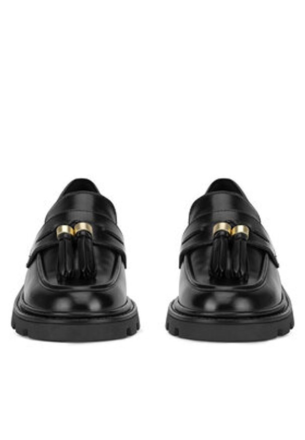 Gino Rossi - GINO ROSSI Loafersy SIMON-115856 Czarny. Kolor: czarny. Materiał: skóra