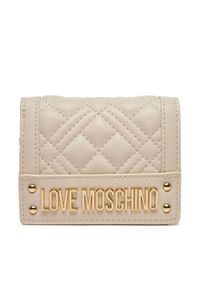 Love Moschino - LOVE MOSCHINO Duży Portfel Damski JC5601PP0ILA0110 Beżowy. Kolor: beżowy. Materiał: skóra #1