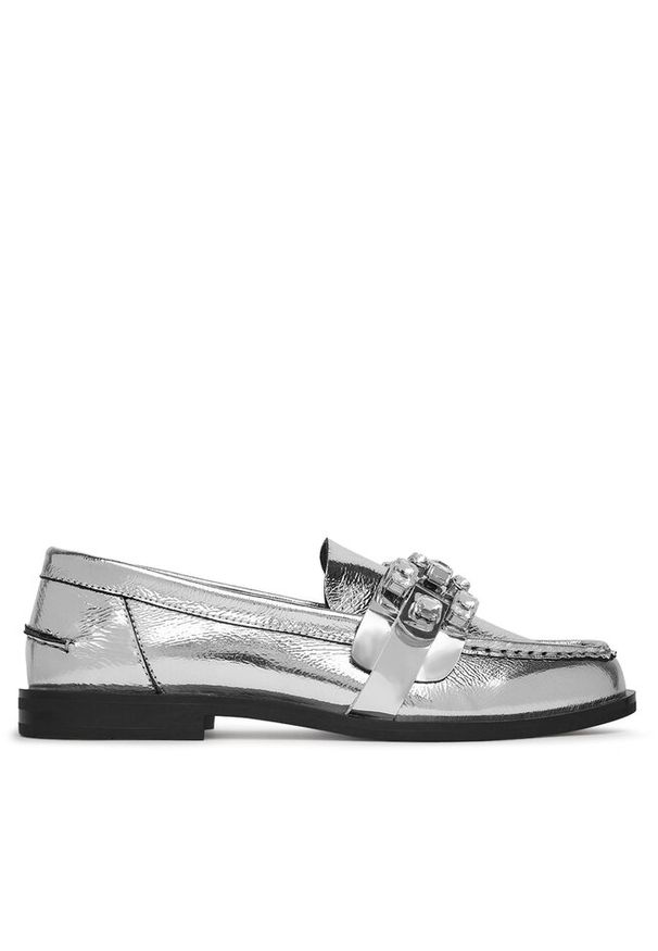 Loafersy Eva Minge. Kolor: srebrny