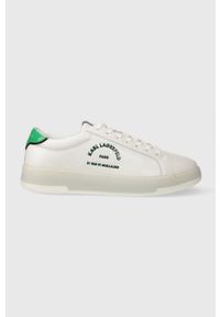 Karl Lagerfeld sneakersy skórzane KOURT III kolor biały KL51538. Nosek buta: okrągły. Kolor: biały. Materiał: skóra #1