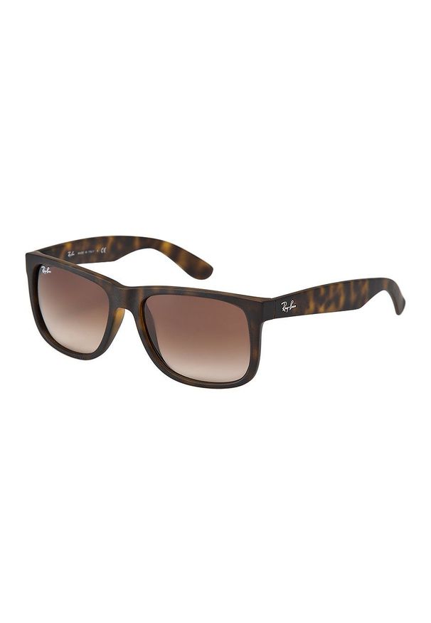 Ray-Ban - Okulary Justin. Kształt: prostokątne. Kolor: czarny