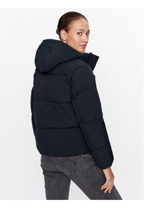 Champion Kurtka przejściowa Hooded Jacket 116921 Czarny Custom Fit. Kolor: czarny. Materiał: syntetyk