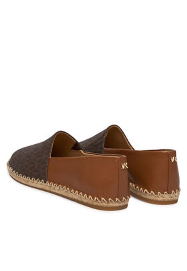 MICHAEL Michael Kors Espadryle Kenze 40R6KZFP1B Brązowy. Kolor: brązowy. Materiał: skóra
