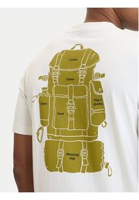 Napapijri T-Shirt S-Flint NP0A4FZZ Écru Regular Fit. Materiał: bawełna #2