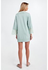 Twinset Milano - Sukienka TWINSET. Typ kołnierza: dekolt w łódkę. Materiał: bawełna, koronka. Długość: mini #3