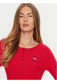 Lauren Ralph Lauren - LAUREN RALPH LAUREN Piżama ILN72384F Czerwony Regular Fit. Kolor: czerwony. Materiał: bawełna #3