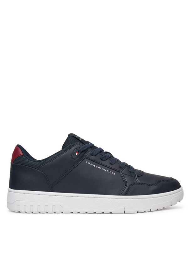 TOMMY HILFIGER - Tommy Hilfiger Sneakersy Basket Core Lite Lth Mix FM0FM05518 Granatowy. Kolor: niebieski. Materiał: skóra