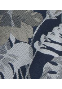 Krawat Męski - Granat i Popiel, Duże Kwiaty - Alties. Kolor: niebieski. Materiał: tkanina. Wzór: kwiaty. Styl: wizytowy, elegancki #2