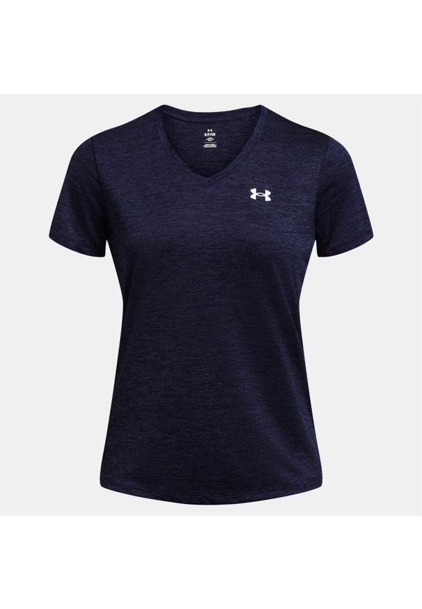 Koszulka szybkoschnąca damska Under Armour UA Tech Twist V-Neck. Kolor: niebieski. Sport: fitness