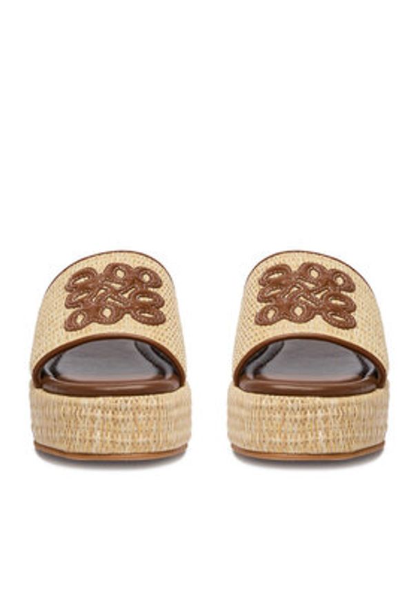 Nine West Klapki EO-259-8201 Beżowy. Kolor: beżowy. Materiał: syntetyk