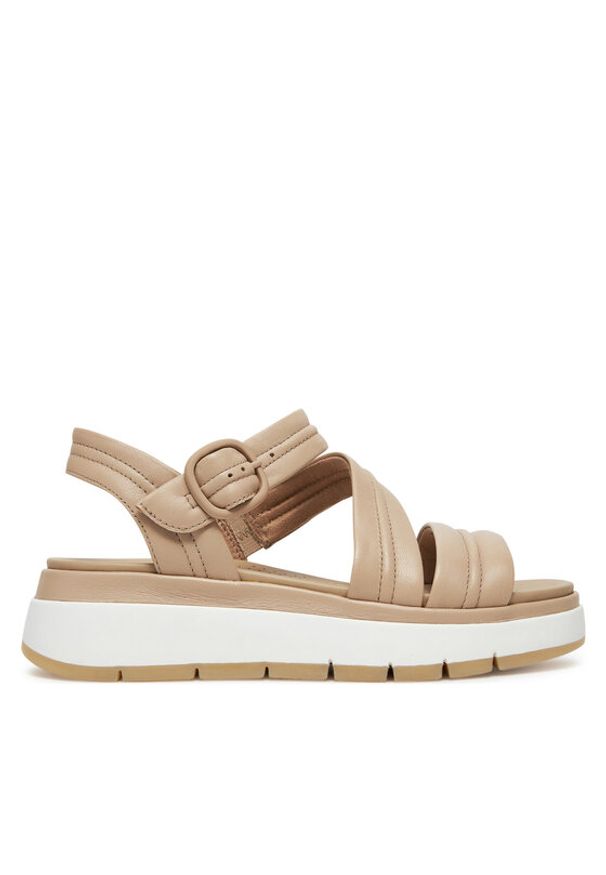 Clarks Sandały Tuscan Strap 26181475 Beżowy. Kolor: beżowy. Materiał: skóra