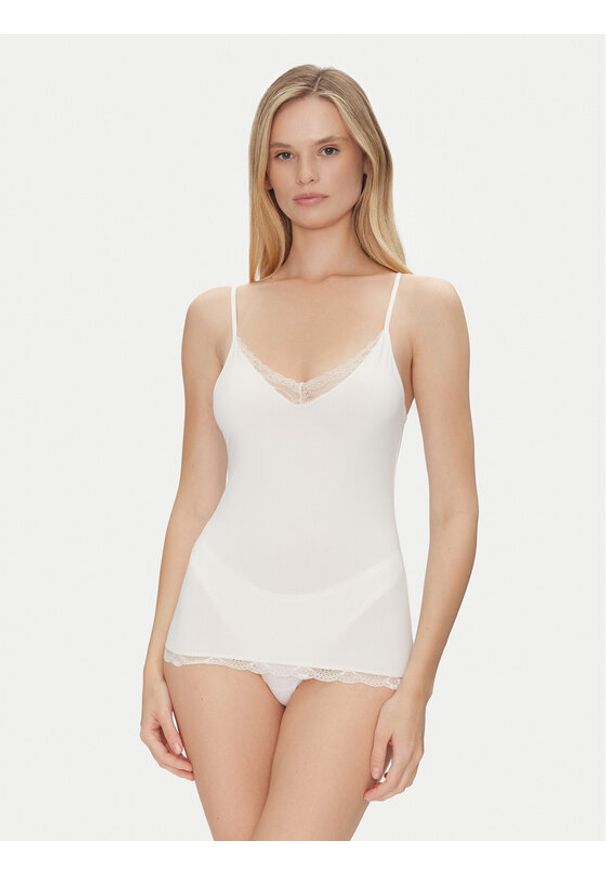 YSABEL MORA Top 19048 Écru Slim Fit. Materiał: syntetyk