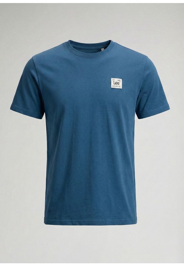 Lee - MĘSKA KOSZULKA LEE WOVEN LABEL TEE ORION BLUE 112376539