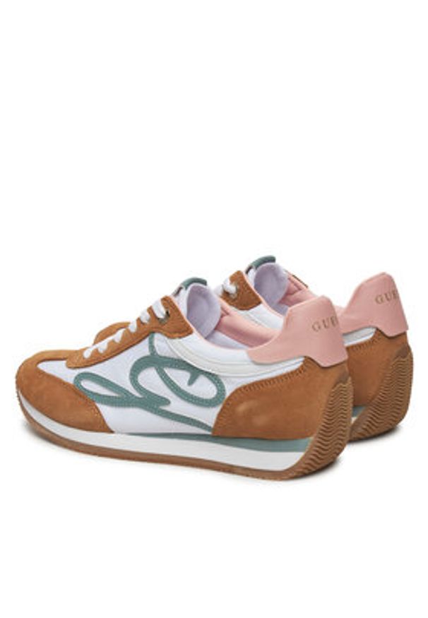 Guess Sneakersy FLPSKR SUE12 Różowy. Kolor: różowy. Materiał: skóra