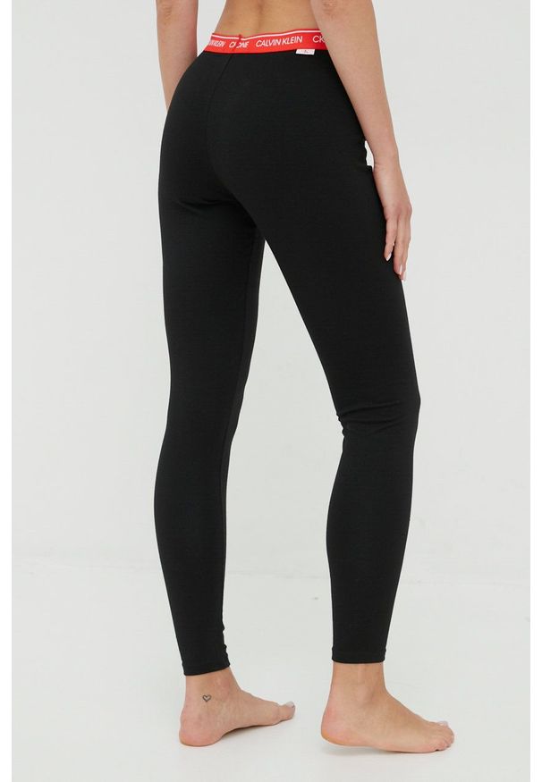 Calvin Klein Underwear legginsy piżamowe damskie kolor czarny. Kolor: czarny