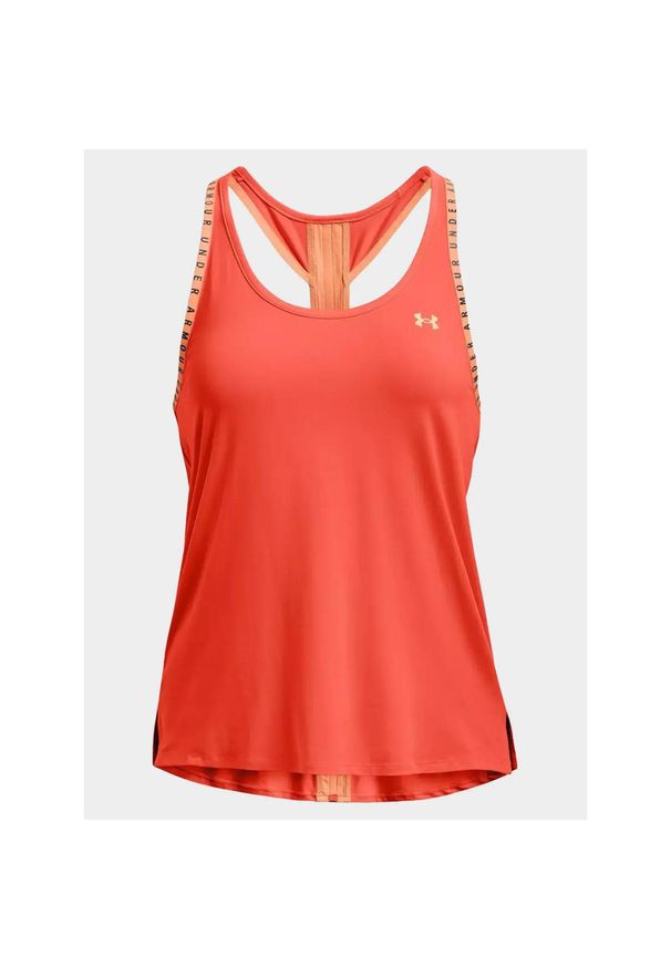 Under Armour - Koszulka damska tank top UNDER ARMOUR 1351596 bez rękawów. Kolor: pomarańczowy. Długość rękawa: bez rękawów