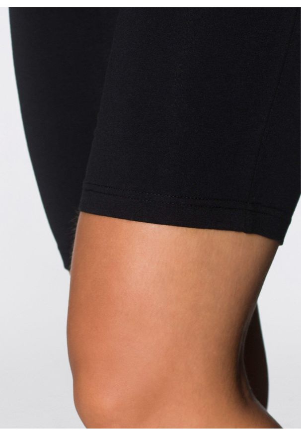 bonprix - Długie bokserki damskie z koronką (3 pary). Kolor: czarny. Materiał: koronka. Długość: długie. Wzór: koronka