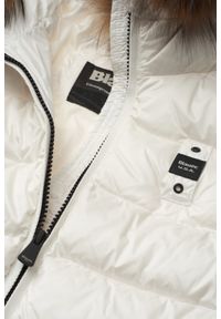 Blauer USA - BLAUER Biała damska kurtka Kristin Raincoat Long Jackets, Rozmiar XL. Kolor: biały. Materiał: poliamid, puch #4