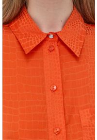 Patrizia Pepe Koszula damska kolor pomarańczowy relaxed z kołnierzykiem klasycznym. Typ kołnierza: kołnierzyk klasyczny. Kolor: pomarańczowy. Materiał: tkanina. Styl: klasyczny #4