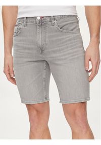 TOMMY HILFIGER - Tommy Hilfiger Szorty jeansowe Brooklyn MW0MW35177 Szary Straight Fit. Kolor: szary. Materiał: bawełna
