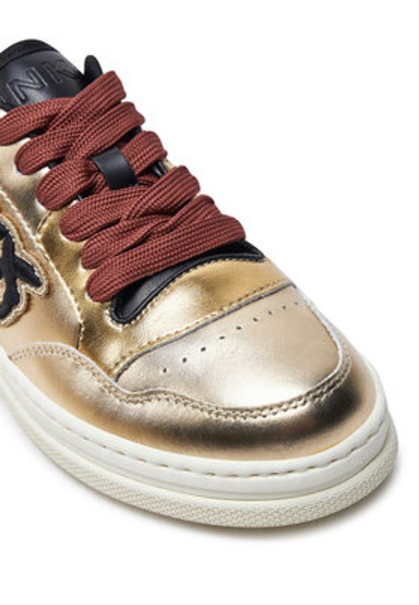 Pinko - PINKO Sneakersy Mandy 01 SS0049 P028 Złoty. Kolor: złoty. Materiał: skóra
