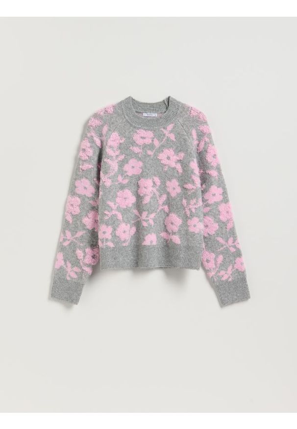 Reserved - Sweter z domieszką wełny - wielobarwny. Materiał: wełna
