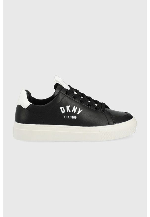 DKNY - Dkny sneakersy K4146181.005 kolor czarny. Nosek buta: okrągły. Zapięcie: sznurówki. Kolor: czarny. Materiał: guma