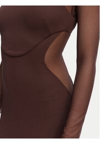 Elisabetta Franchi Sukienka wieczorowa AB-R22-62E2-V600 Brązowy Slim Fit. Kolor: brązowy. Materiał: wiskoza. Styl: wizytowy #3