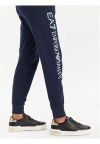EA7 Emporio Armani Spodnie dresowe 8NTP85 TJTXZ 1554 Granatowy Regular Fit. Kolor: niebieski. Materiał: bawełna #3