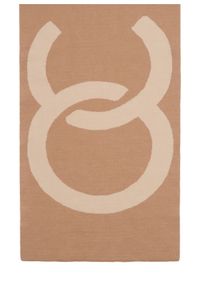 Ochnik - Duży szalik damski z logo OCHNIK. Kolor: beżowy. Materiał: materiał. Wzór: napisy #4