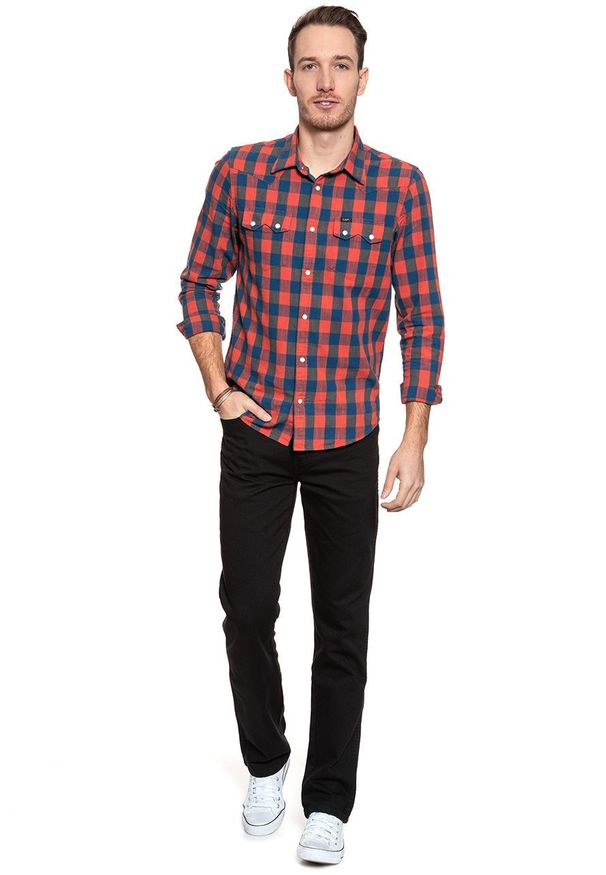Wrangler - WRANGLER SPODNIE MĘSKIE REGULAR FIT BLACK W10I13M80 112125983
