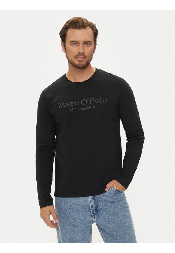 Marc O'Polo Longsleeve 426 2012 52152 Czarny Regular Fit. Typ kołnierza: polo. Kolor: czarny. Materiał: bawełna. Długość rękawa: długi rękaw