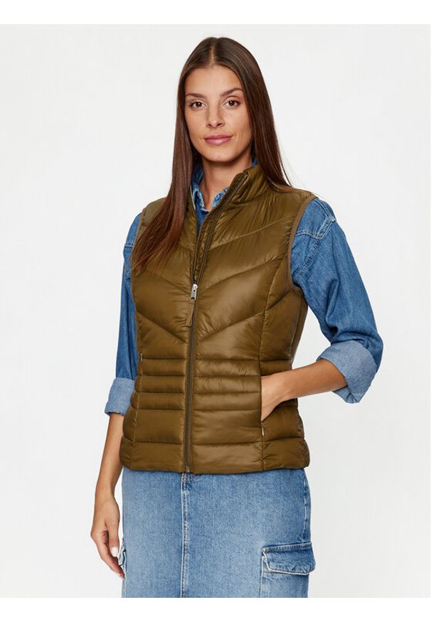 Vero Moda Bezrękawnik Sorayasiv 10289449 Brązowy Regular Fit. Kolor: brązowy. Materiał: syntetyk. Długość rękawa: bez rękawów