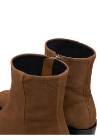 Calvin Klein Botki HW0HW02592 Brązowy. Kolor: brązowy. Materiał: skóra, zamsz #3