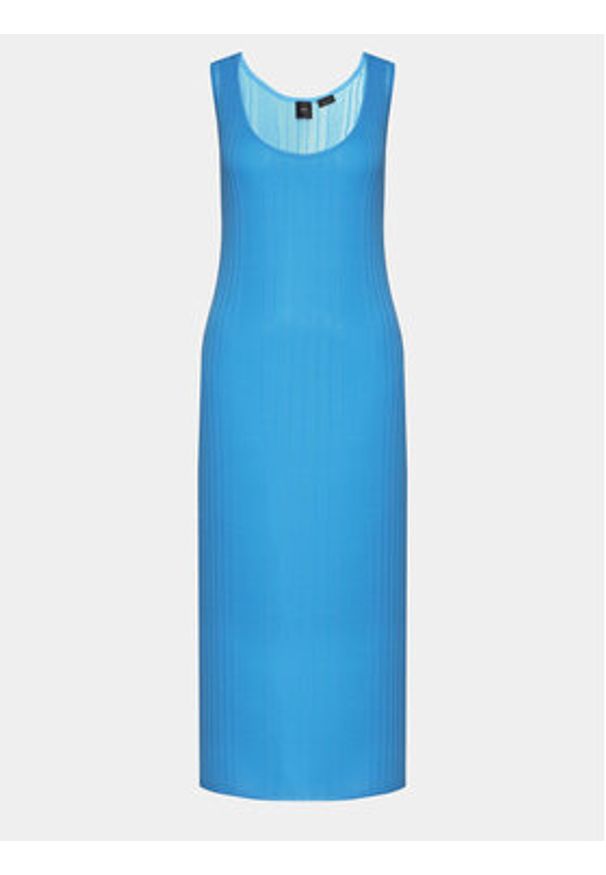 Pinko Sukienka codzienna Dune 103540 A1ND Niebieski Slim Fit. Okazja: na co dzień. Kolor: niebieski. Materiał: syntetyk. Typ sukienki: proste. Styl: casual