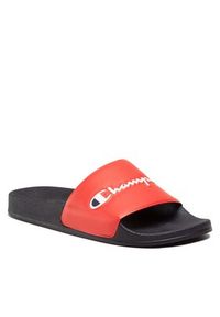 Champion Klapki Slide Varsity S21993-CHA-RS001 Czerwony. Kolor: czerwony. Materiał: skóra