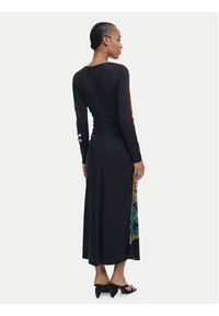 Desigual Sukienka codzienna Fiona 25WWVW08 Czarny Slim Fit. Okazja: na co dzień. Kolor: czarny. Materiał: wiskoza. Typ sukienki: proste. Styl: casual #6