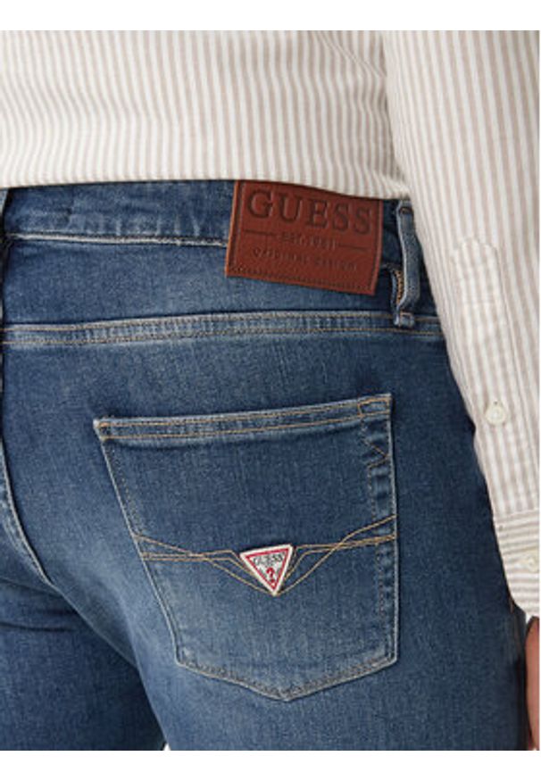 Guess Jeansy Chris M2YA27 D4Q42 Granatowy Super Skinny Fit. Kolor: niebieski