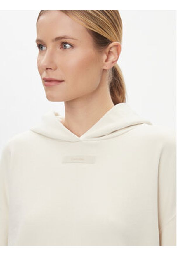 Calvin Klein Bluza Micro Logo K20K206631 Écru Regular Fit. Materiał: bawełna