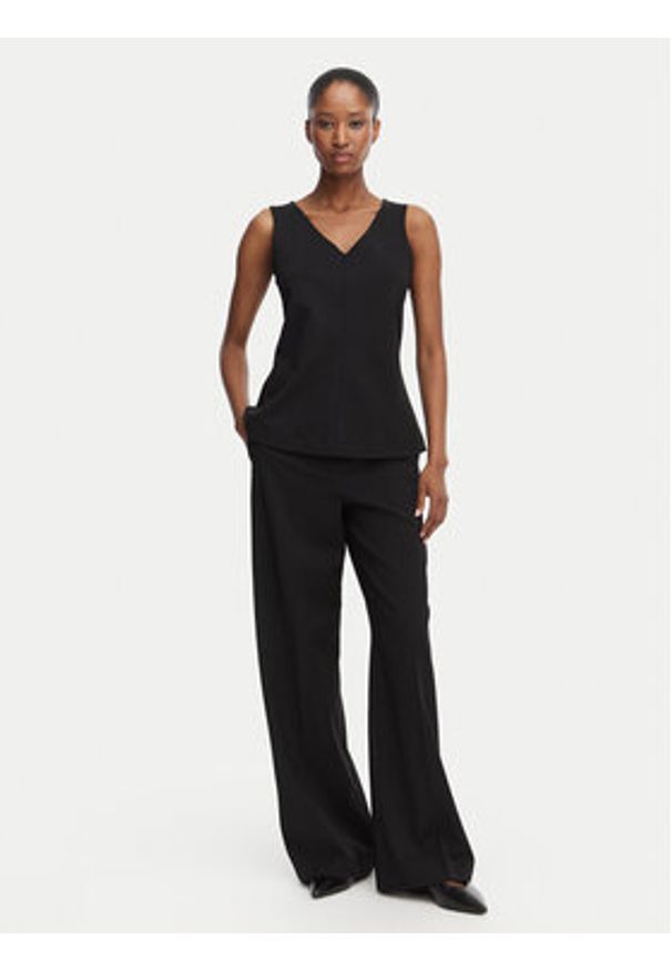 Calvin Klein Jeans Top LV044G206G Czarny Slim Fit. Kolor: czarny. Materiał: syntetyk