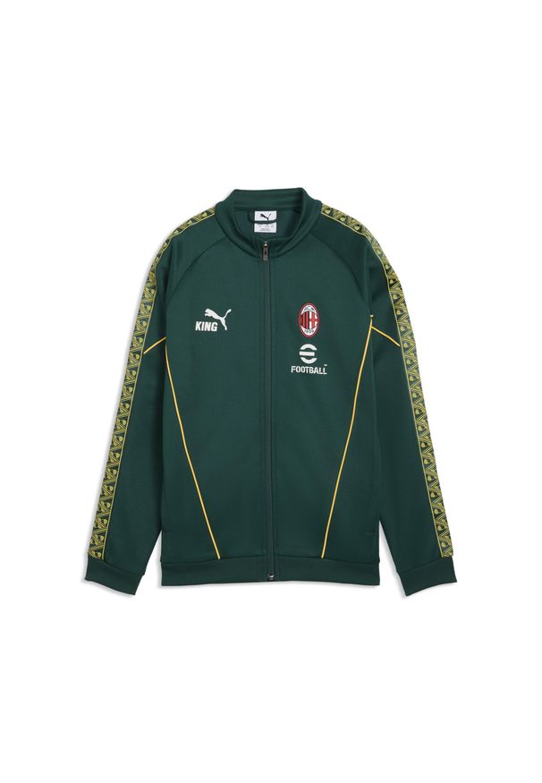 Puma - Młodzieżowa kurtka AC Milan KING Anthem PUMA. Kolor: żółty, wielokolorowy, zielony. Sport: bieganie