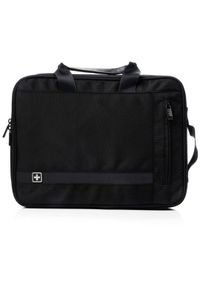 SWISSBAGS - Torba na laptopa Glion SB137 4 l - czarna. Kolor: czarny. Materiał: skóra, materiał. Styl: casual, biznesowy, elegancki #1