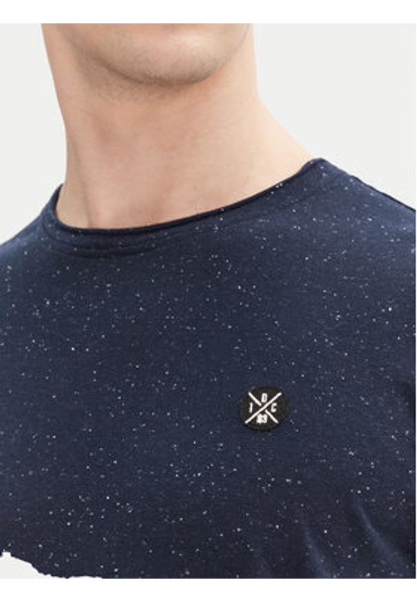 INDICODE T-Shirt Carlsin 41-121 Granatowy Regular Fit. Kolor: niebieski. Materiał: bawełna