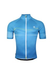 DARE 2B - Męska bluza rowerowa z krótkim rękawem AEP Revolving. Kolor: turkusowy, niebieski, wielokolorowy. Materiał: jersey. Długość rękawa: krótki rękaw. Długość: krótkie. Sport: kolarstwo #1