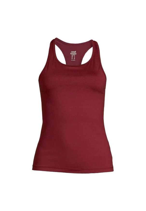 CASALL - Damska Koszulka Treningowa Casall Essential Racerback Szybkoschnąca. Kolor: czerwony, brązowy, wielokolorowy. Sport: joga i pilates