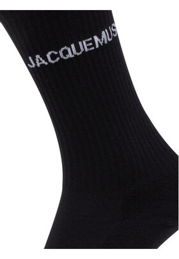 JACQUEMUS Skarpety wysokie damskie 21H213AC003-5000 Czarny. Kolor: czarny. Materiał: bawełna, materiał