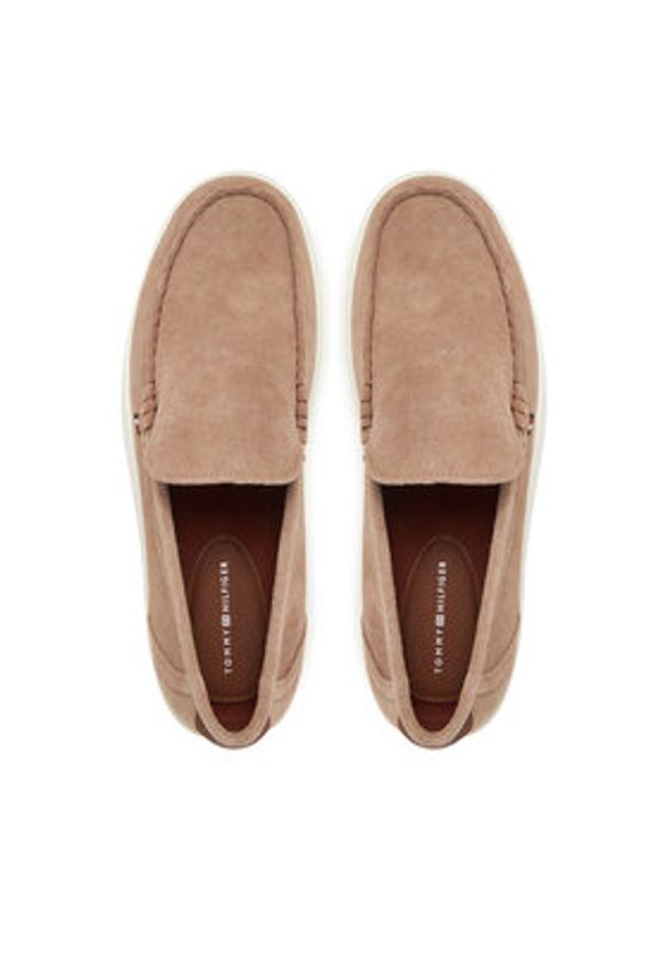 TOMMY HILFIGER - Tommy Hilfiger Półbuty Modern Light Hybrid Suede Loafer FM0FM05354 Brązowy. Kolor: brązowy. Materiał: zamsz, skóra