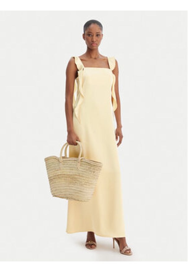 Vero Moda Sukienka koktajlowa Eloisa 10340914 Żółty Slim Fit. Kolor: żółty. Materiał: syntetyk. Styl: wizytowy